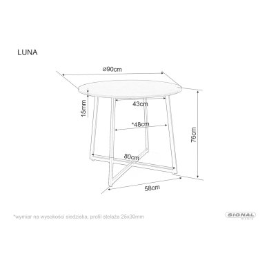Обеденный стол Signal LUNA Дуб LUNADC фото - 2