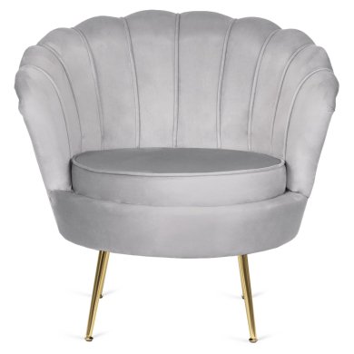 Крісло м'яке з підставкою Mebel Elit GRAND Welur Сірий ME.GRAND/P/V/FW фото - 3