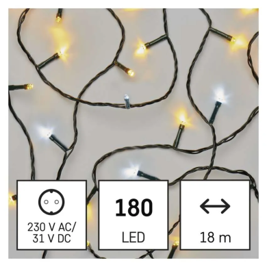 Новорічна гірлянда Chomik Classic 180 LED 18 м Білий - 2 Новорічна гірлянда Chomik Classic 180 LED 18 м Білий EMO00141 фото - 2