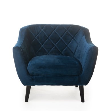 IKEA Кресло Pooffe Mariette Velvet 1 | Синий pooffemariette/bluvel86 фото - 2