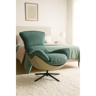 Крісло м'яке поворотне Kontrast JASPER 3D Зелений 5.01.84540 фото - 9