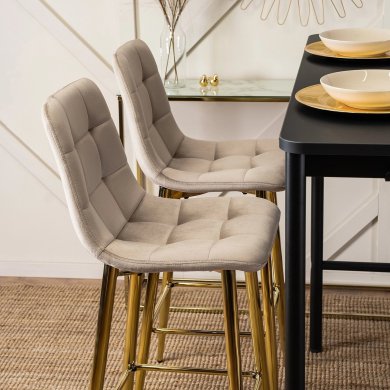 Барный стул Mebel Elit ARIEL Welur Бежевый - 8 Барный стул Mebel Elit ARIEL Welur Бежевый ME.ARIEL/EC/ZL/V/H фото - 8