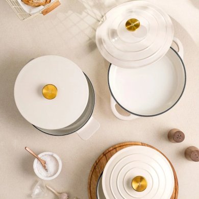 Каструля з кришкою Homla ANDREAS 2,5 л Бежевий 244317 фото - 5