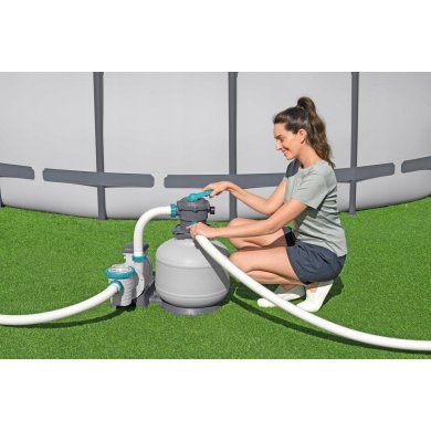 Пісочний/кульковий фільтр-насос Bestway 58486 11355 л/г Білий BES58486 фото - 10