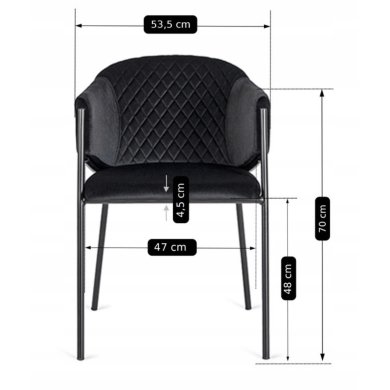 Обеденный стул Mebel Elit INNES 2 Черный ME.INNES2/CZ/V/K фото - 10