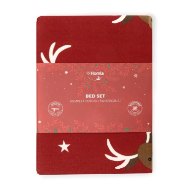 Комплект постельного белья Homla REINDEER 160x200 см Красный 200956 фото - 10