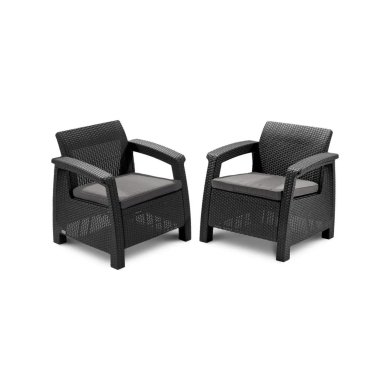 Комплект садовой мебели Keter CORFU REST Графит 241725 фото - 3