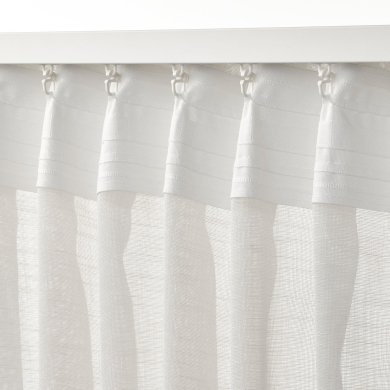 IKEA Тюль HALLEBRACKA 145х300 см 2 шт Білий (ИКЕА ХАЛЛЕБРАК) 70559674 фото - 8
