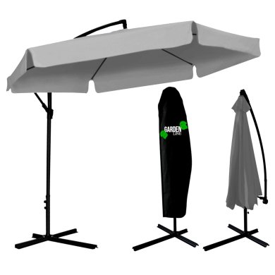 Садова парасоля з чохлом Garden Line BANANA 300 см Сірий GAO5316 фото - 5