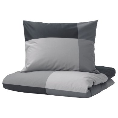 IKEA Комплект постельного белья BRUNKRISSLA 200x200 см Черный (ИКЕА БРУНКРИССЛА) 80564566