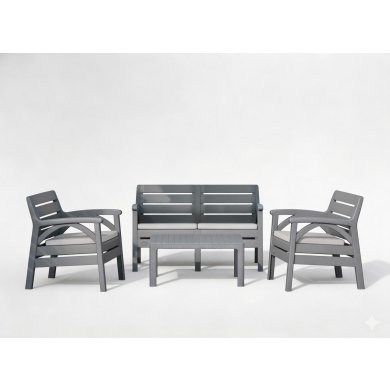 Комплект садовой мебели Garden Line SANTANA Антрацит KAS0868/3 фото - 2