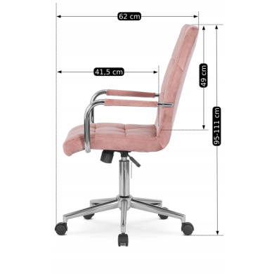 Офісне крісло Mebel Elit BOSTON Рожевий ME.BOSTON/R/CH/V/FO фото - 14