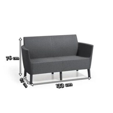 Садовий диван Keter SALEMO 2 Коричневий 258960 фото - 6