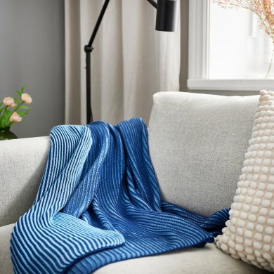 IKEA Плед PRAKTFJARIL 130х170 см Синій (ИКЕА ПРАКТФЬЯРИЛ) 30582841 фото - 3