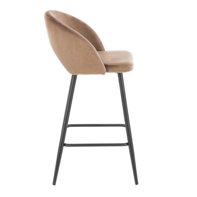 Барный стул Halmar H-96 Velvet Бежевый V-CH-H/96-BEŻOWY фото - 3