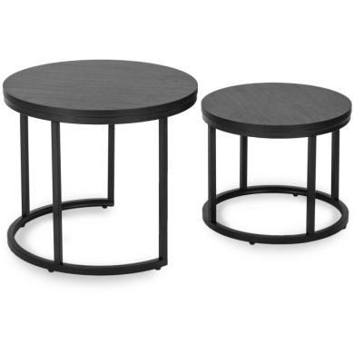 Комплект журнальних столів Mebel Elit MANU 2 шт Чорний - 6 Комплект журнальних столів Mebel Elit MANU 2 шт Чорний ME.MANU/CZ/CZ/L фото - 6