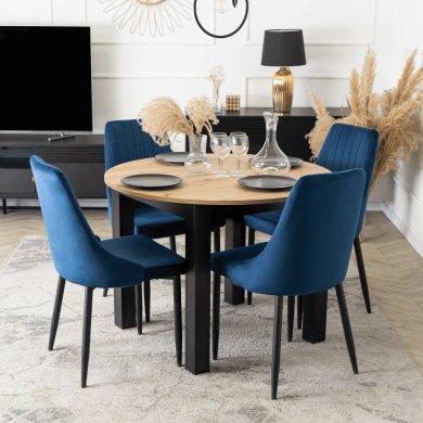Обеденный стул Mebel Elit BARI Welur Синий ME.BARI/GR/V/K фото - 7