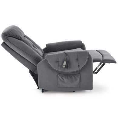 Крісло м'яке розкладне з реклайнером Halmar HORTON Попелястий - 2 Крісло м'яке розкладне з реклайнером Halmar HORTON Попелястий V-CH-HORTON-FOT-POPIEL фото - 2