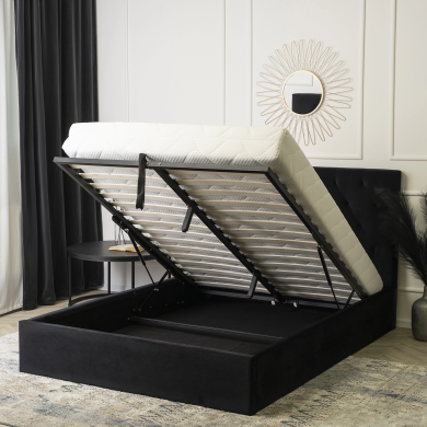 Кровать Mebel Elit LIONEL 140х200 см Черный - 11 Кровать Mebel Elit LIONEL 140х200 см Черный ME.LIONEL/140/CZ/V/LOZZPOJ фото - 11