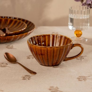 Кружка Homla MELIDA 300 мл Бурштиновий 241347 фото - 5