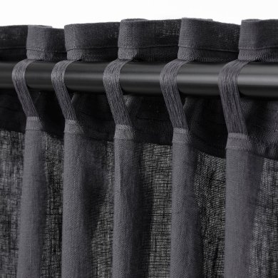 IKEA Штори DYTAG 145x300 см 2 шт Темно-сірий (ИКЕА ДИТАГ) 20519143 фото - 5