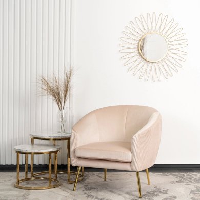 Кресло мягкое Mebel Elit STELLA Welur Бежевый - 6 Кресло мягкое Mebel Elit STELLA Welur Бежевый ME.STELLA/BZ/ZL/V/FW фото - 6