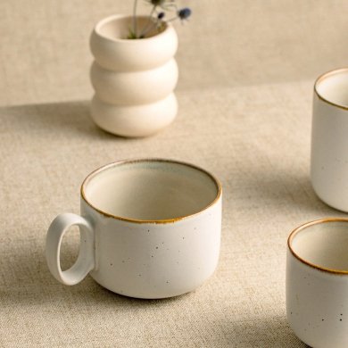 Кружка Homla LUNELLE 400 мл Кремовый 241763 фото - 4