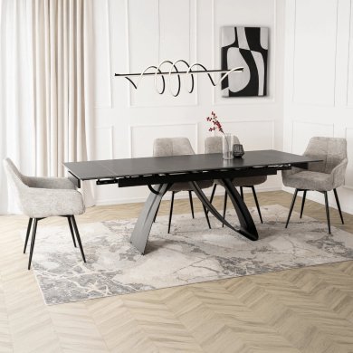 Обеденный стол Mebel Elit DEVON Черный ME.DEVON/CZ/CZ/S160-220 фото - 8