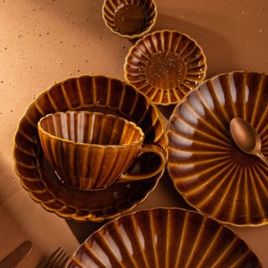 Кружка Homla MELIDA 300 мл Бурштиновий 241347 фото - 6