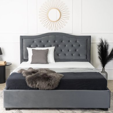 Ліжко Mebel Elit APOLLO Welur 160x200 см Сірий - 4 Ліжко Mebel Elit APOLLO Welur 160x200 см Сірий ME.APOLLO/160/CP/V/LOZ фото - 4