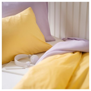 IKEA Комплект постельного белья NATTSVARMARE 150x200 см Желтый (ИКЕА НАТЦВАРМАРЕ) 80529337 фото - 5