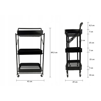 Візок складаний з ручкою Kontrast Чорний 6.02.20035 фото - 13