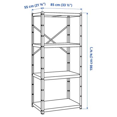 IKEA Стеллаж BROR Зеленый (ИКЕА БРОР) 69516138 фото - 3