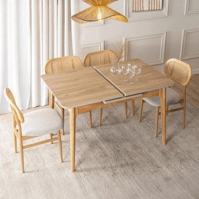 Раскладной обеденный стол Mebel Elit SAMER Дуб золотой ME.SAMER/D/D/CER/S120-160 фото - 5