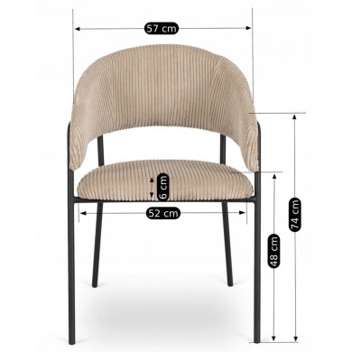 Обеденный стул Mebel Elit TINKA Velvet Бежевый ME.TINKA/BZ/SZTR/K фото - 10