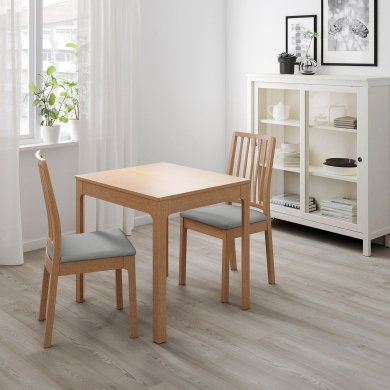 IKEA Розкладний обідній стіл EKEDALEN Дуб (ИКЕА EKEDALEN) 40340837 фото - 5