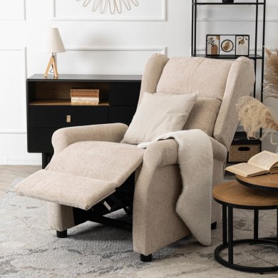 Крісло м'яке розкладне з реклайнером Mebel Elit SIMON 2  Бежевий ME.SIMON2/BZ/T/FW фото - 10