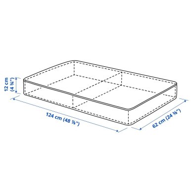 IKEA Подушка на сиденье FROSON/DUVHOLMEN 124x62 см Темно-серый (ИКЕА ФРОСОН/ДУВХОЛЬМЕН) 69444274 фото - 4