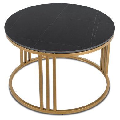 Журнальний стіл Mebel Elit KORIN Marmur Чорний ME.KORIN/CZM/ZL/L фото - 2