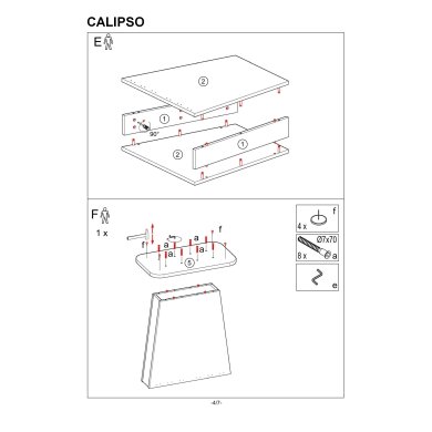 Розкладний обідній стіл Signal CALIPSO Білий CALIPSOBMSZ110IN фото - 5
