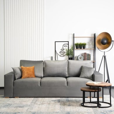 Розкладний диван Mebel Elit NICOLO Сірий MGK.WIKI/VELLUTO16/SOF фото - 6