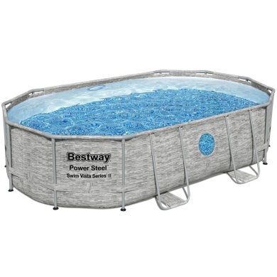Каркасний басейн Bestway 56946 POWER STEEL 488x305x107 см Сірий 84853683 фото - 2