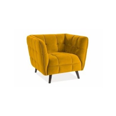 Кресло мягкое Signal Castello 1 Velvet Карри CASTELLO1V68