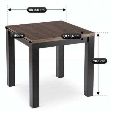 Розкладний обідній стіл Mebel Elit MAX Горіх W.MAX/OM/CZ/S фото - 8