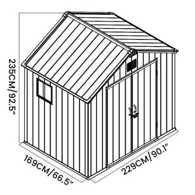 Садовий будиночок Favora GRANITE 8x6 Сірий FG12094G фото - 5