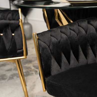 Обідній стілець поворотний Mebel Elit RUBI Welur Чорний ME.RUBI/CZ/ZL/V/K фото - 11