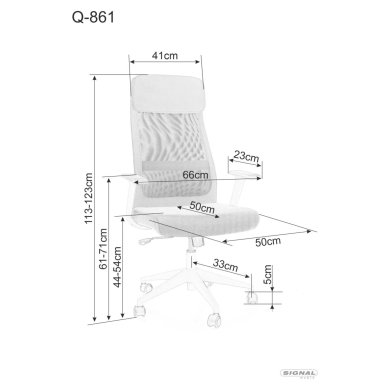 Офісне крісло Signal Q-861 Сірий OBRQ861SZ фото - 2