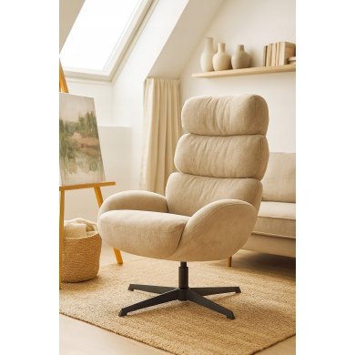 Кресло мягкое поворотное Kontrast AXEL Welur Бежевый 5.01.83987 фото - 7