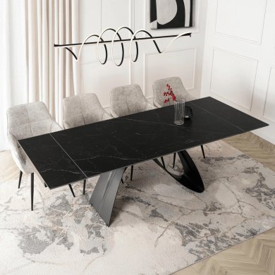 Обеденный стол Mebel Elit DEVON Черный ME.DEVON/CZ/CZ/S160-220 фото - 6