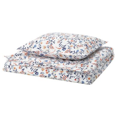 IKEA Комплект постільної білизни BRUDKRUSBAR 150x200 см Білий (ИКЕА БРУДКРУСБАР) 80614745